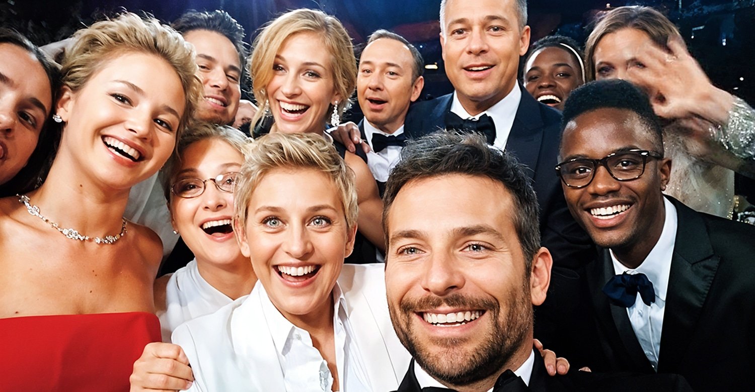 Celebrities flashing perfect white smiles on the red carpet, showcasing their dental veneers.